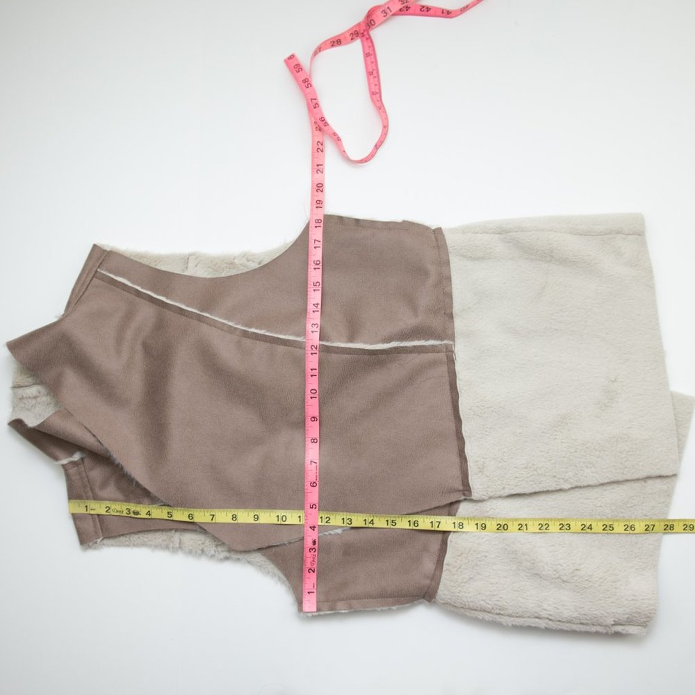 Chico's Faux Shearling Vest Open Front Comfy Soft Outerwear Tan Size 1 Medium - Picture 7 of 7
